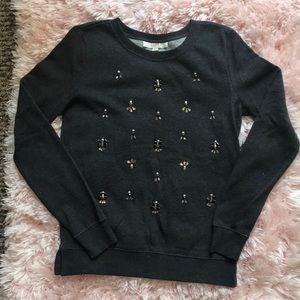 NWOT LOFT EMBELLISHED SWEATER SMALL